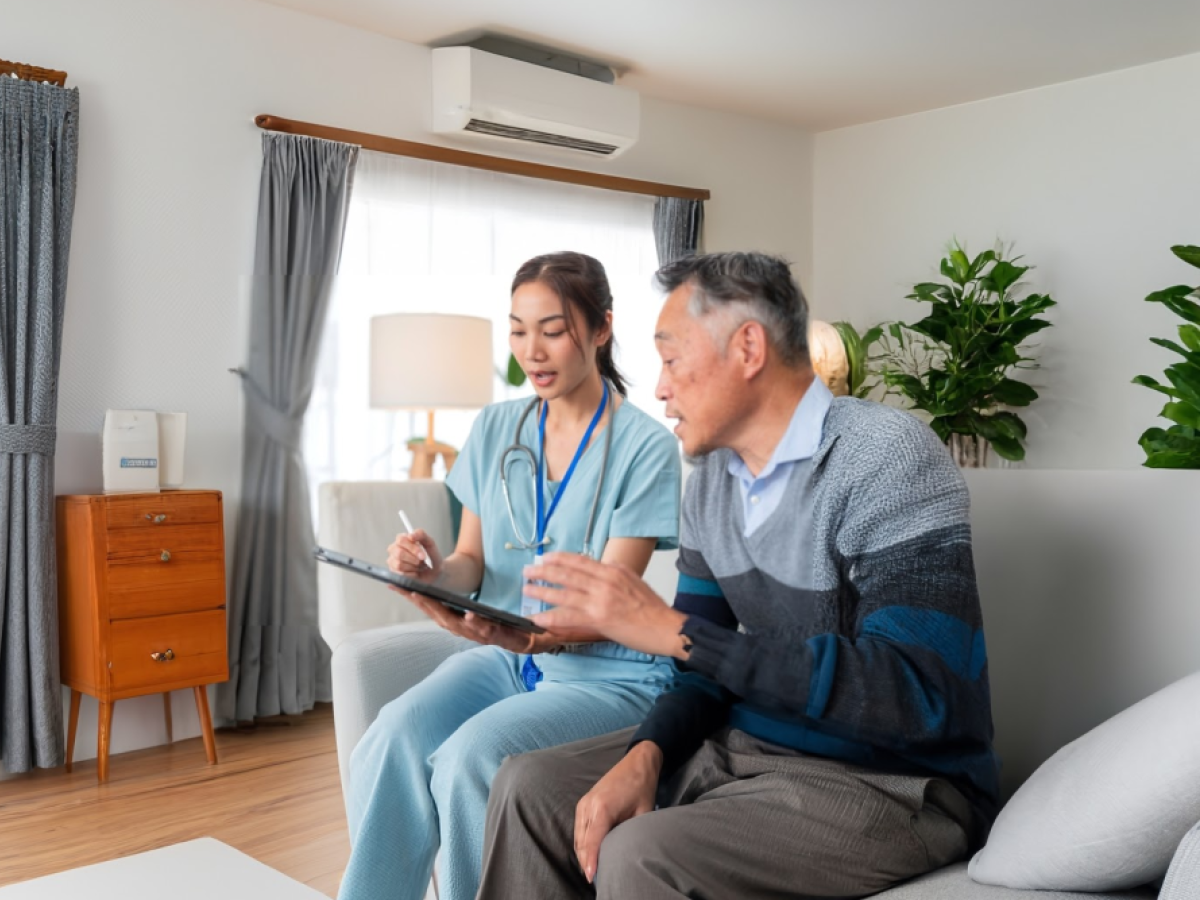 Nurse talking with Patient